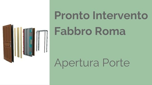 PRONTO INTERVENTO FABBRO ROMA PER APERTURA PORTE